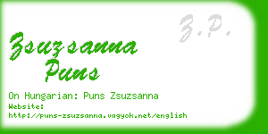 zsuzsanna puns business card